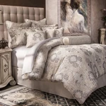 Aico Sycamore Grove Silver 9 Pc King Comforter Set MA-BCS-KS10-SYMRG-SLV. Fixed Price $740.00.