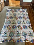 Twin Vintage Disney Mickey Mouse Flannel Flat Sheet Blanket Franco Cotton. Fixed Price $30.00.