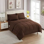 Sweet Home Collection 7 Piece Comforter Set Bag Solid Color All Season Soft Down. Fixed Price $64.89.