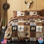 Wake In Cloud Comforter Set, Southwestern Aztec Horse Cowboy. Fixed Price $61.24.
