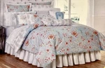 Dena Nostalgia Savannah Grey Jacobean Floral Full Queen Comforter Set W / Shams. Fixed Price $129.95.