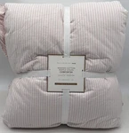 Pottery Barn Teen Washed Cotton Ruffle Stripe Twin Comforter Powdered Blush. Fixed Price $111.55.