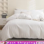 Boho Queen Duvet Set Tufted Striped Design Soft Bedding Pillow New. Fixed Price $74.46.