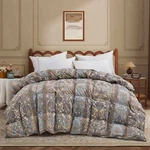 Cozy Oversized Boho Paisley Flower Print Down Comforter, King Queen Bed Blanket. Fixed Price $86.99.