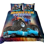 SUNCLORIS,3D Monster Truck Home Bedding,crushing Car Freestyle Tru.... Fixed Price $64.59.