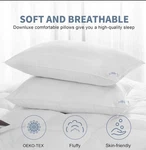 Downluxe Alternative Pillows King Set Of White 20X36". Fixed Price $35.00.