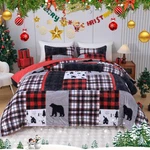 Yiyea Christmas Faux Fur King Size Comforter Set, Luxury Ultra Soft Fluffy. Fixed Price $97.63.