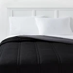 Full/queen Lofty Microfiber Comforter Black - Room Essentials. Fixed Price $12.99.