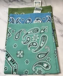 Y2K 3PC Martha Stewart Paisley 100% Cotton Table Placemat Napkins 25X17 Blue Gr. Fixed Price $12.99.