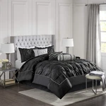 Madison Park Laurel Queen Size Bed Comforter Set Bag - Black , Wrinkle. Fixed Price $137.99.