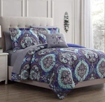 Modern Threads 8 Piece Printed Reversible Complete Bed Set Cathedral Queen. Fixed Price $77.42.