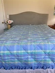 Company Store Crosse Primaloft Twin Down Alt Blanket Satin Edge Blue Plaid. Fixed Price $64.95.