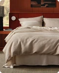 Cotton Duvet Cover King - 100% Waffle Weave Khaki. Fixed Price $135.36.