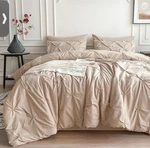 Lavish Beige Queen Comforter Set 7 Piece Bedding All Seasons Free Shipping. Fixed Price $56.97.