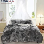 Plush Faux Fur Comforter Set Ultra Soft Cozy Bedding Machine Washable 3-PIECE. Fixed Price $65.34.