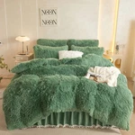 Faux Fur Sage Green Comforter Cover Queen Set, Soft Fluffy Shaggy .... Fixed Price $64.59.