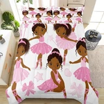 Sirdo Twin Bedding Sets Girls, African American Comforter With Ballet.... Fixed Price $52.87.