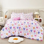Mooreeke Twin Size Comforter Sets Girls , 6 Pieces Bed Bag Pink Hear.... Fixed Price $57.19.