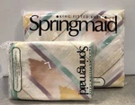 Vtg Springmaid Sundown Iron Luxury King Fitted Sheet & Pillow Cases Nip Nos. Fixed Price $29.99.