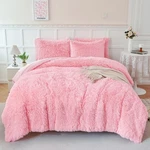 Fluffy Comforter Set Pink 3 Pieces Faux Fur Queen,. Fixed Price $96.99.
