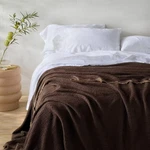 King Textured Waffle Coverlet Dark Fig - Casaluna. Fixed Price $39.09.