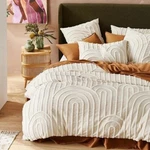 Ivory Tufted Boho Duvet Cover-luxury Cotton Handmade Bedding Queen Comforter Set. Fixed Price $104.99.