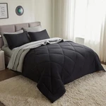 Elegant 7-PIECE Queen Comforter Set All-season Black Bedding Solution. Fixed Price $48.99.