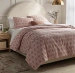 King Yarn Dye Ikat Duvet Cover And Sham Set Ivory/mauve - Threshold. Fixed Price $69.99.