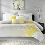 Madison Park Lola Sateen Cotton Comforter Set-casual Medallion Floral Design. Fixed Price $170.00.