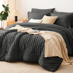 Full Size 7-PIECE Dark Grey Comforter Set With Sheets & Shams All Seasons. Fixed Price $82.15.