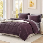 Amberspace Plush King Size Comforter Set Purple, Flannel Velvet Se.... Fixed Price $132.74.