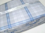 Torrey Lane 200 Tc Cotton Rich Blend Percale Pale Blue Gray Plaid King Sheet Set. Fixed Price $15.75.