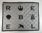 Star Wars Rebel Alliance Set Of 2 Quilted Pillow Shams Covers Black Grey. Fixed Price $7.49.