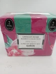 Germain Home Sheet Set Queen Pink Floral Bamboo 8 Piece Curtains Bedding. Fixed Price $32.99.