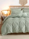 Nanko Sage Green King Comforter Set 3 Pcs, Tufted Jacquard Boho Soft Reversib.... Fixed Price $85.67.