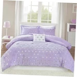 Mi Zone Rosalie Comforter Set Girls, Ultra-soft Full/queen Purple/silver. Fixed Price $116.38.