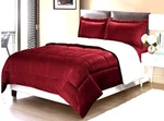 Swift Home Reversible Faux Fur & Sherpa Comforter Set 3PC Burgundy Full 76 86. Fixed Price $56.50.