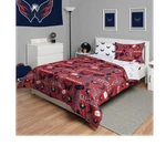 Foco Nhl Washington Capitals Full 5-PIECE Comforter Set Red/navy Reversible. Fixed Price $25.00.