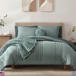 Queen Comforter Set 7 Pieces Sage Green Bedding All Seasons Down Alternative. Fixed Price $83.88.