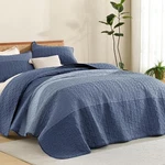 Litanika Oversized King Quilt W/2 Pillow Case Sapphire Blue, 120" X 98". Fixed Price $59.99.