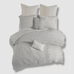 Urban Habitat Gray Brooklyn Jacquard 7-PIECE Comforter Set, Full/queen. Fixed Price $121.50.