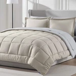 Nestl 7 Piece Queen Comforter Set Beige Reversible Bed In Bag Complete. Fixed Price $67.61.