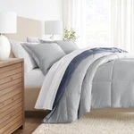 Kaycie Gray Fashion 3PC Reversible Comforter Set - All Season Down Alternative. Fixed Price $75.99.