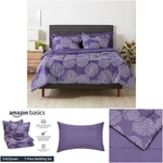 7 Piece Full/queen Purple Floral Microfiber Comforter Set With Sheets. Fixed Price $88.99.