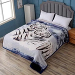 Hiyoko Queen Size Blanket (5.3 Lbs) Soft Korean Mink Style Fleece White Tige. Fixed Price $65.50.