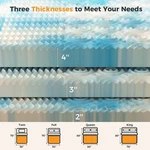 Dumos 5-ZONE Support Memory Foam Mattress Topper,pain Relief,cooling Gel Infused. Fixed Price $50.88.