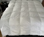 Cuddledown European Baptiste White Goose Comforter, Level 3, 800 Fp. Fixed Price $950.00.