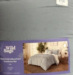 Brand New Wild Sage Alana Embroidered Geometric Twin Comforter Set - Light Blue. Fixed Price $100.00.