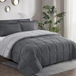 Hig 3PC Queen Comforter Set Reversible Soft Grey. Fixed Price $49.99.
