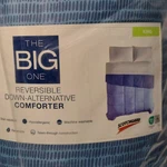 The Big One Reversible Down-alternative Comforter New Blue King. Fixed Price $49.00.